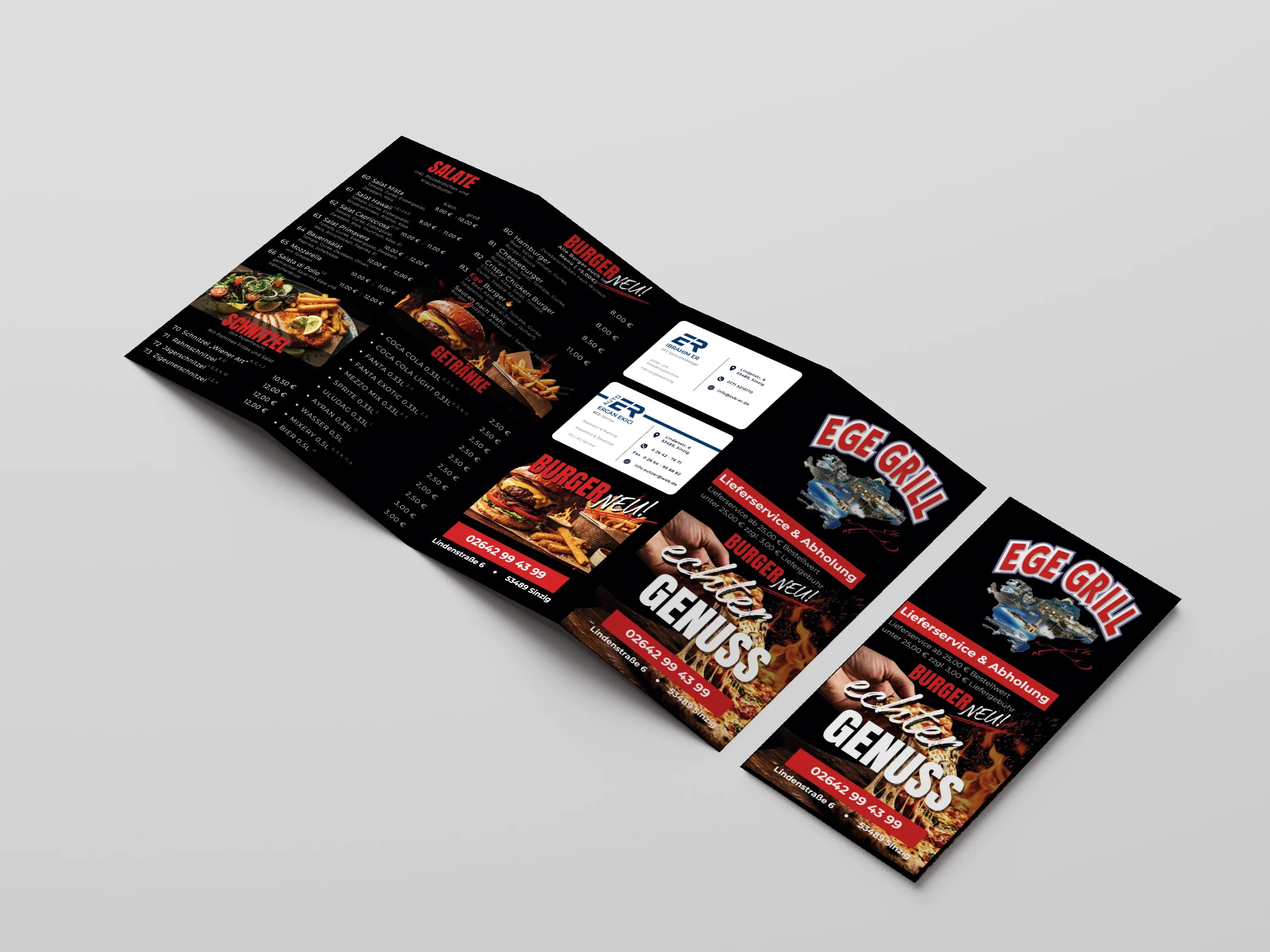 Flyer für EGE — Layout, Typografie und Bildsprache aus einem Guss